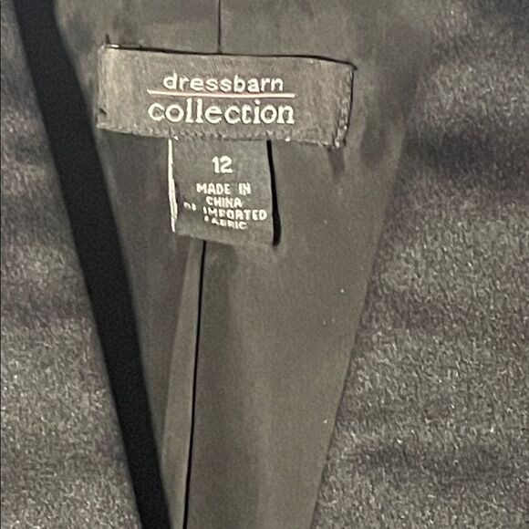 Dress Barn Black and Silver Lace Blazer Size 12 - Picture 2 of 3